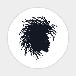 Afrocentric Dreadlocks Silhouette Magnet